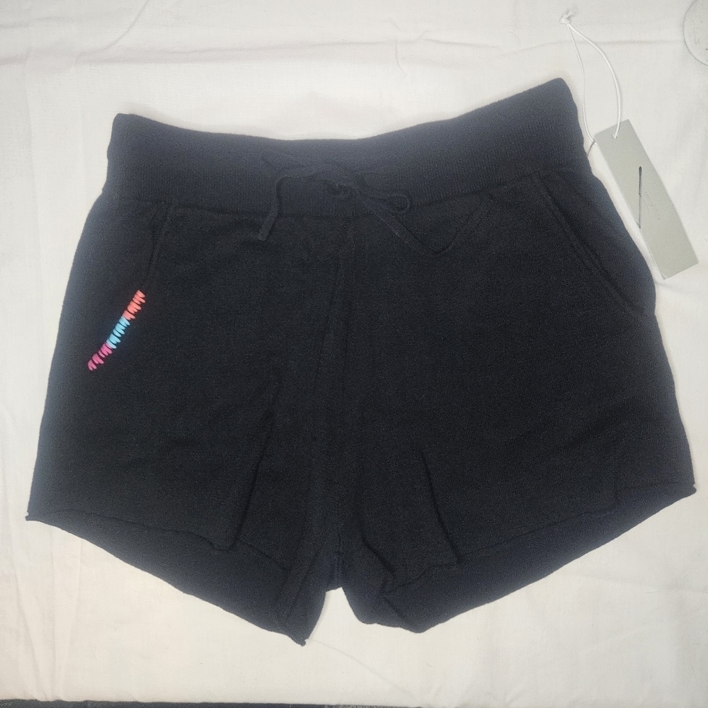 One Grey Day Warwick Shorts Black Knit Cotton Blend Size Small 14" Waist NWT - Picture 1 of 11